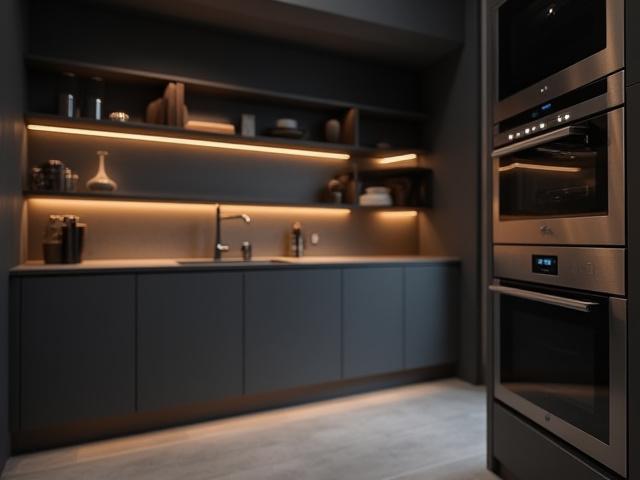 Handleless Kitchen with Integrated Lighting